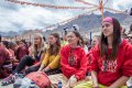 Iva Bittová přivítala Dalajlámu v naší škole písní Ej Lásko Lásko